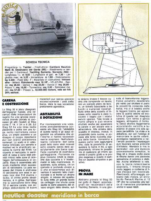 Rivista Nautica: test Stag 32 Rivista Nautica: test Stag 32